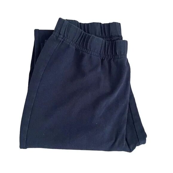 Lands’ End Black Mid-Rise Cotton Blend Soft Running Yoga Sporty Leggings SZ L - Picture 8 of 12